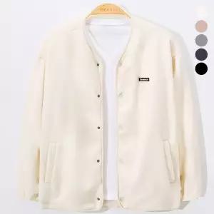 소프트 보아털 안감 스냅 버튼 후리스 가디건