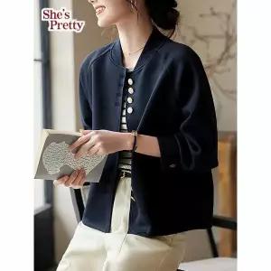 [하프클럽/쉬즈프리티]세시아버튼포인트블루종