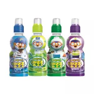 팔도 뽀로로 음료수 밀크맛 사과맛 블루베리 샤인머스캣 235ml 각6개 24개입