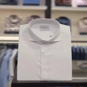 [예작] 화이트 와이드카라 사방스판 슬림핏셔츠  YJESBS169WH