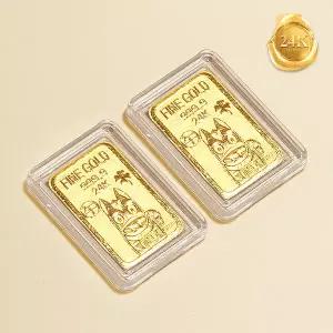 한 정 특 가 [골드피아] 24K 순금 행운 말 골드바 2개 (999.9% 포나인)