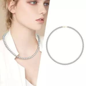 [골드피아] 14K 그레이 진주 베이직 목걸이