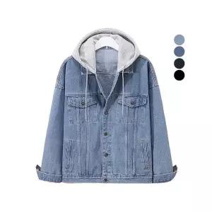 [후앙스]후드 탈부착 레이어드 오버핏 청 데님자켓 CIJP1213_P346466261