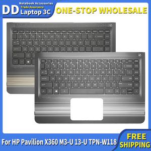 호환 hp Pavilion X360 M3-U 13-U TPN-W118 노트북 케이스 손목 받침대 상단 덮개 키보드 교체새 미국/영