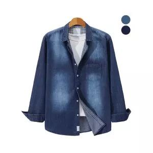 [후앙스]소프트 워싱 데님 셔츠 청남방 빅사이즈 CKST5722_P359661066