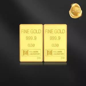 [골드피아] 24K 순금 파인 골드바 0.5g (999.9 포나인)