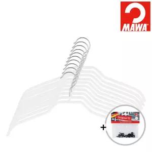 독일 정품 마와 옷걸이 실루엣 41F 화이트 자켓용 얇은코트용 10개입 (연결고리증정)