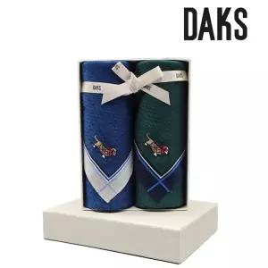 [롯데백화점]닥스 닥스훈트 자수 남성 손수건 2매 세트 DEO2106