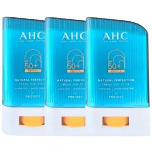 AHC 내추럴 퍼펙션 프레쉬 선스틱 22g x 3개 워터프루프 백탁없는 스틱썬크림