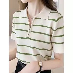 [카라]KARRA 하프집업단가라반팔니트 A5M0205_P392699474