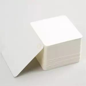 서무스토어 반코팅 무지 카드 100매 6X6CM 캘리그라피종이