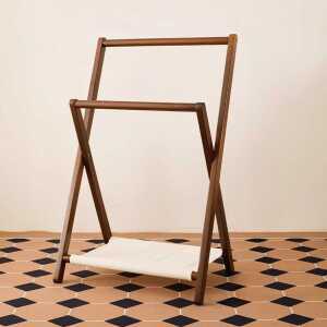 원목 옷걸이 거치 심플 빨래 수건 건조대 접이식 미니