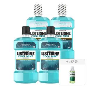 리스테린액 쿨민트 마일드 750ml, 2개 + 250ml, 2개 + 증정(그린티 마일드 100ml, 1개)