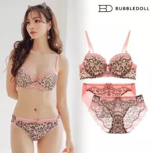 헤이글 핑크 와이어 브라1+팬티2 속옷세트