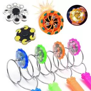 스파크 스피너 팽이 장난감 스피드 불꽃 배틀 장난감 자석 LED 불빛 어린이 추억의 선물