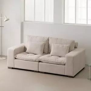 트리플 웨스턴 구스 패브릭 3인용 소파  쿠션증정