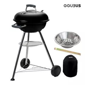 꾸버스 바베큐그릴 하이엔드 애플47 (숯통+커버SET) 야외용 숯불 BBQ 펜션 캠핑 화로대