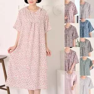 [엄마옷 로즈맘] 누온반팔인견홈웨어원피스