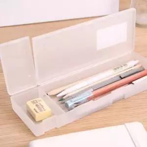 고품질 플라스틱 반투명 필통 케이스 학용품 초등 중학생 고 변신 (WFGRJRB)