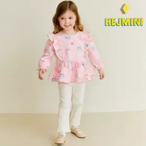 [헤이미니] 체리리본래빗프릴티셔츠상하복