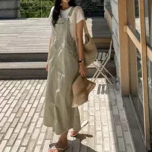 [데일리/바스락] 캐주얼 멜빵 롱 원피스