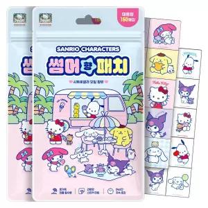 산리오캐릭터즈 썸머 패치 대용량 160매입 2세트 유아 여름 날벌레 퇴치 기피