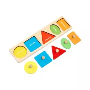 [바베파파](강남점) 키들키들 원목 퍼즐놀이 (도형 5구)