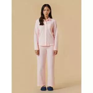 [아웃도어스/자주]핑크 여 더블 코튼 파자마 세트 J214401009