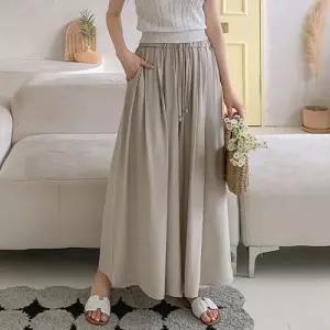 [릴룸]와이트 플리츠 치마바지