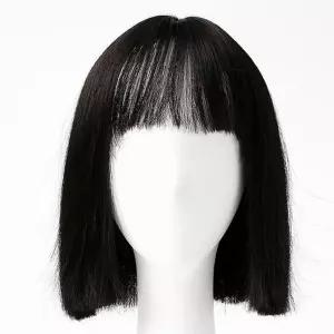 단발 통가발 내추럴블랙 여성 엄마 가벼운 인조모-WFHFK8F