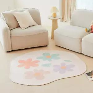 [타임투데코] 부케 극세사 사계절 아이방 원형 러그 키즈 카페트