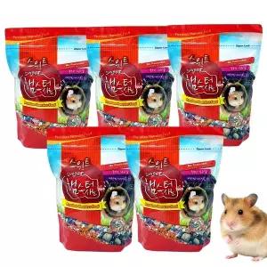 [애니몰파크]스위트 프리미엄 햄스터 사료 700g 5개 먹이 간식