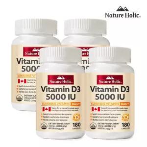 (4병/24개월분) 캐나다 비타민D 5000 IU 4병 총720캡슐 24개월분