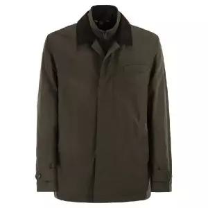 벨벳 칼라가 달린 페이 모닝 레인코트 NAM13510100XLZ V805 TP949421100