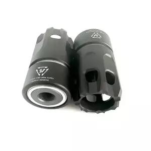 퀵릴리즈 소음기 튜닝파트 프레셔+블랙 베놈 블랙 소프트건 14mm 소염기 표준 구성