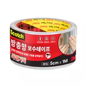 3M 방충망 보수 테이프 롤타입 대형 5cmX1m/스텐/창문/보수용/붙이는/벌레망/벌레/차단/촘촘망/샤시/초미세