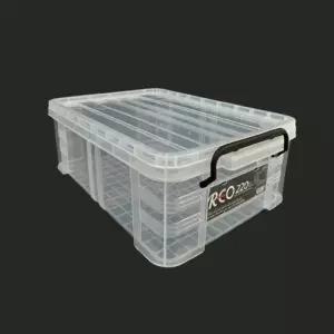 신한리빙 레오박스 220 (22L) (4개입) 수납 정리함 투명박스 리빙박스