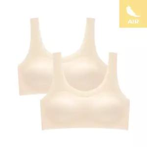 수아팜 [몰드부착형] 주니어 2단계 에어 실크 심리스 브라 2매_스킨