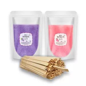 천연솜사탕설탕 연한색 200명세트(설탕2kg+스틱200개) 색상선택