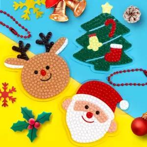 [하하당] 메리 크리스마스 보석십자수 키링 (3종 택1)