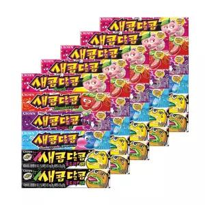 [G] 크라운 새콤달콤 스틱 6종 30개입(딸기5+포도5+복숭아5+울트라레몬5+울트라키위5+블루베리소다5)