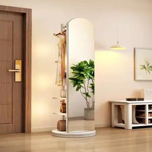 피팅 수납전신거울 북유럽 상품 소품 보관 악세서리 수납 원목 행거 중형 옷걸이 캐 캐비닛