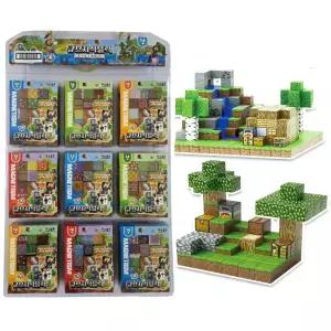 픽셀 큐브 자석블럭 6개세트 마인크래프트 블럭마인크래프트 블록