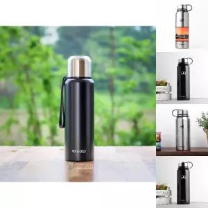 (블랙) 핫앤콜드 듀얼 보온병(1L)/고급형/텀블러/선물용/답례용/단체선물/보온병/대용량/등산/캠핑/기념품