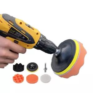 전동 드라이버용 광택 패드 탭 8종 세트 전동드릴 호환 왁싱 세차 폴리싱 유막제거