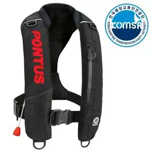 [폰터스] 해양수산부 KOMSA 형식승인 자동팽창식 구명조끼 PL-9300 (레드)