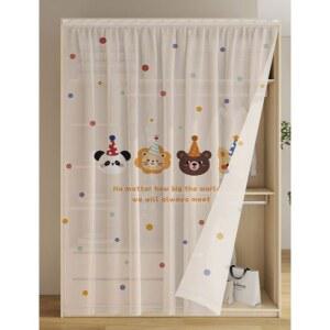 전신거울가리개 패브릭 책장 커튼 x 현관 천 A 레일형 옷장 방문 폭 100 커버 180cm