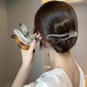 악어 집게핀 올림머리 반묶음 대왕 반머리 헤어핀 머리핀 악어핀 대형