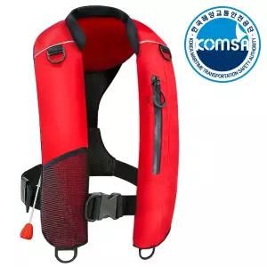 [폰터스] PL-9300 레드 (로고無) 해양수산부 KOMSA인증 팽창식구명조끼