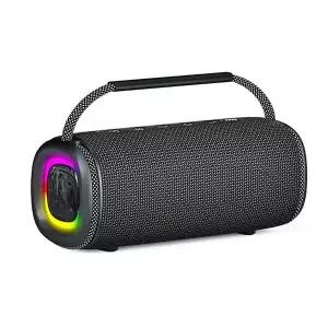 록미아 30W RGB 무선 블루투스 5.3 휴대용 스테레오 뮤직 붐 스피커 RGB 조명 EBS-617 방수